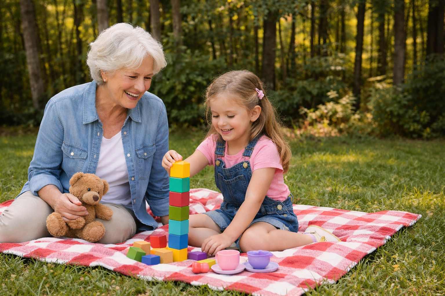 Family enjoying a pest-free backyard
